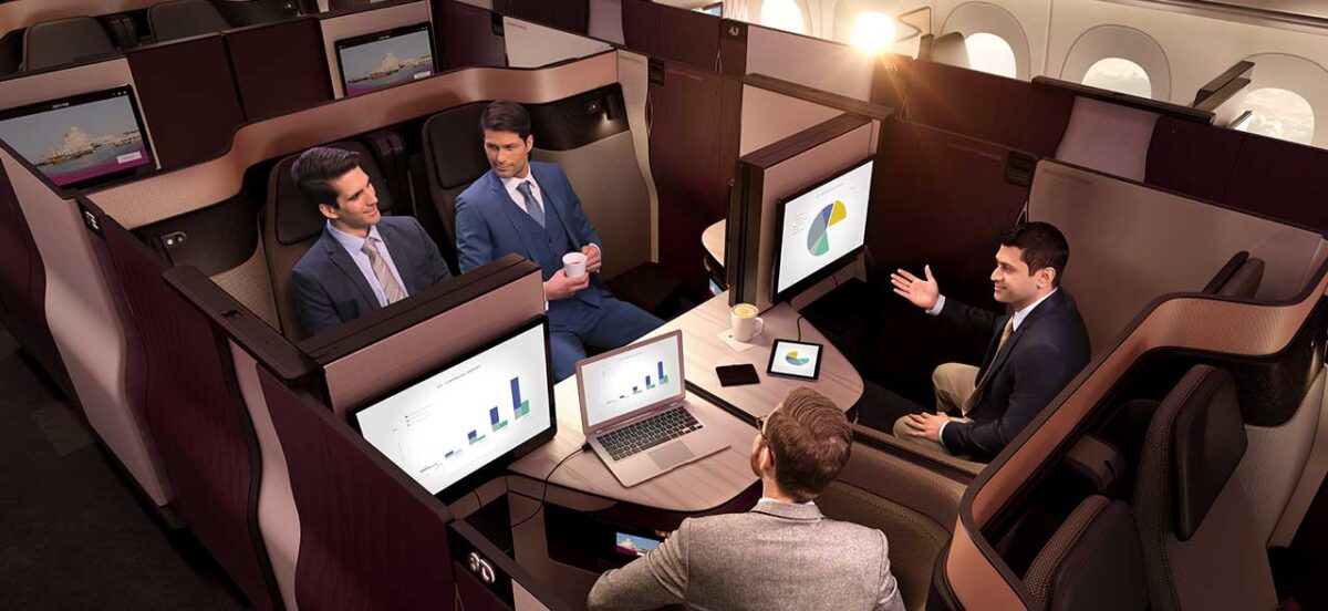 Новый бизнес-класс QSuite у Qatar Airways